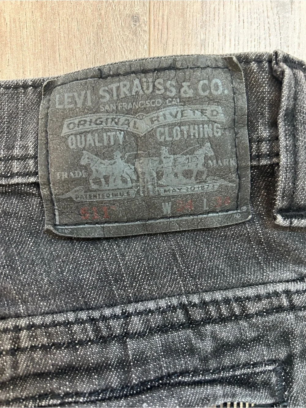 Levi's 511 Skinny Jeans in Charcoal Gray 34x34